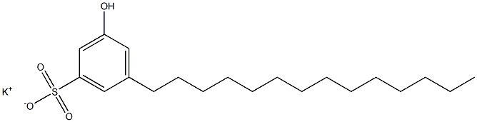 3-Hydroxy-5-tetradecylbenzenesulfonic acid potassium salt Struktur