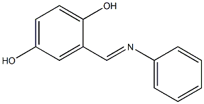 (2,5-ジヒドロキシベンジリデンアミノ)ベンゼン 化学構造式