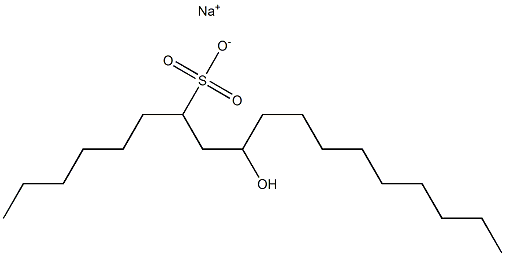 9-Hydroxyoctadecane-7-sulfonic acid sodium salt Struktur