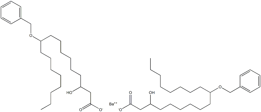 Bis(10-benzyloxy-3-hydroxystearic acid)barium salt Structure