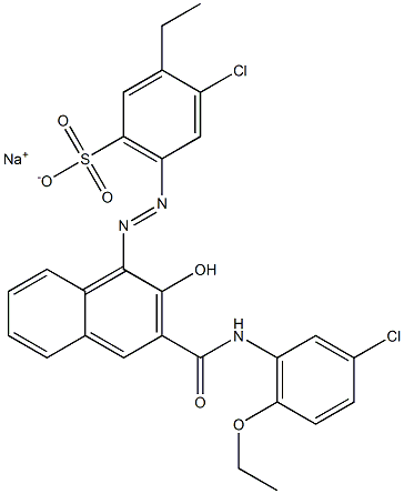 4-Chloro-3-ethyl-6-[[3-[[(3-chloro-6-ethoxyphenyl)amino]carbonyl]-2-hydroxy-1-naphtyl]azo]benzenesulfonic acid sodium salt