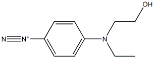4-(N-エチル-N-(2-ヒドロキシエチル)アミノ)ベンゼンジアゾニウム 化学構造式