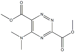 3-(Methoxycarbonyl)-5-(dimethylamino)-6-(methoxycarbonyl)-1,2,4-triazine Struktur