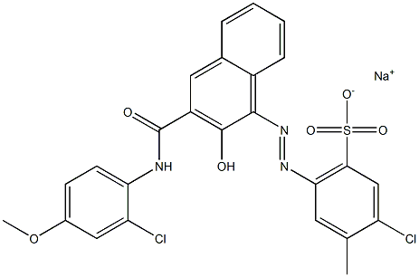 3-Chloro-4-methyl-6-[[3-[[(2-chloro-4-methoxyphenyl)amino]carbonyl]-2-hydroxy-1-naphtyl]azo]benzenesulfonic acid sodium salt