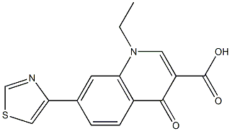 1,4-Dihydro-1-ethyl-4-oxo-7-[thiazol-4-yl]quinoline-3-carboxylic acid Struktur