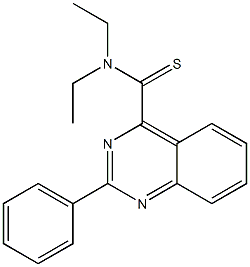 4-(Diethylthiocarbamoyl)-2-phenylquinazoline,,结构式