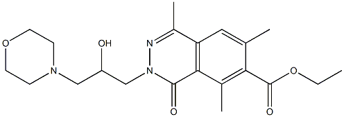 4,6,8-Trimethyl-2-(2-hydroxy-3-morpholinopropyl)-1-oxo-1,2-dihydrophthalazine-7-carboxylic acid ethyl ester,,结构式