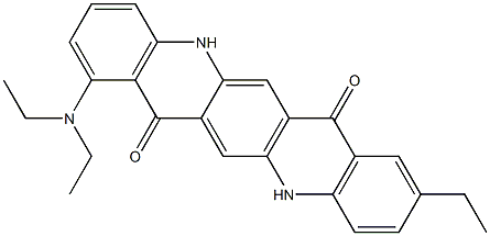 1-(Diethylamino)-9-ethyl-5,12-dihydroquino[2,3-b]acridine-7,14-dione,,结构式