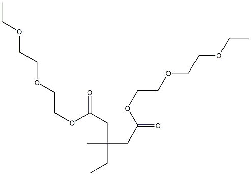 3-エチル-3-メチルグルタル酸ビス[2-(2-エトキシエトキシ)エチル] 化学構造式