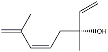 (3R,5Z)-3,7-ジメチル-1,5,7-オクタトリエン-3-オール 化学構造式