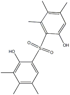2,2'-ジヒドロキシ-3,4,4',5,5',6'-ヘキサメチル[スルホニルビスベンゼン] 化学構造式