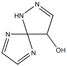 4-Hydroxy-1,2,6,9-tetraazaspiro[4.4]nona-2,6,8-triene Struktur