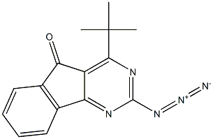 2-アジド-4-(tert-ブチル)-5H-インデノ[1,2-d]ピリミジン-5-オン 化学構造式