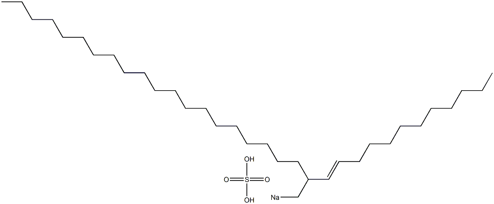 Sulfuric acid 2-(1-dodecenyl)docosyl=sodium ester salt,,结构式