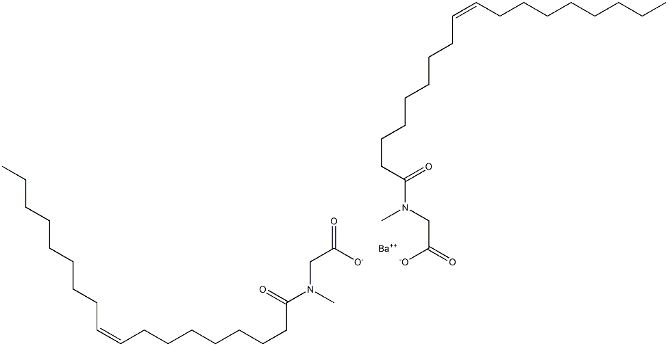 Bis(N-oleoyl-N-methylglycine)barium salt Structure