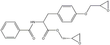 (S)-2-Benzoylamino-3-[4-(oxiran-2-ylmethoxy)phenyl]propionic acid oxiran-2-ylmethyl ester Structure