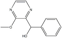 2-メトキシ-3-(α-ヒドロキシベンジル)ピラジン 化学構造式