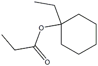 Propionic acid 1-ethylcyclohexyl ester 结构式