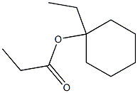 Propionic acid 1-ethylcyclohexyl ester Structure