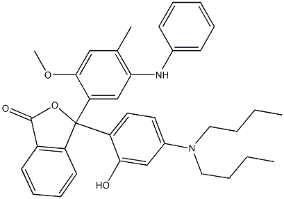 3-(4-Dibutylamino-2-hydroxyphenyl)-3-(5-anilino-2-methoxy-4-methylphenyl)phthalide,,结构式