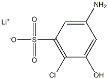 3-Amino-6-chloro-5-hydroxybenzenesulfonic acid lithium salt Structure