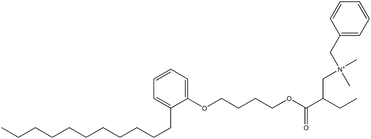 N,N-Dimethyl-N-benzyl-N-[2-[[4-(2-undecylphenyloxy)butyl]oxycarbonyl]butyl]aminium Structure