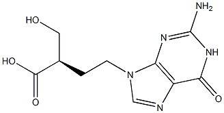 2-Amino-9-[(3R)-3-carboxy-4-hydroxybutyl]-1,9-dihydro-6H-purin-6-one Structure