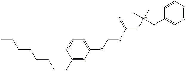 N,N-Dimethyl-N-benzyl-N-[[[(3-octylphenyloxy)methyl]oxycarbonyl]methyl]aminium Structure