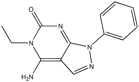 4-Amino-1-(phenyl)-5-ethyl-1H-pyrazolo[3,4-d]pyrimidin-6(5H)-one Structure