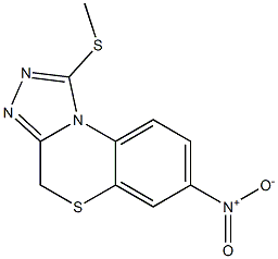 7-Nitro-1-(methylthio)-4H-[1,2,4]triazolo[3,4-c][1,4]benzothiazine Struktur