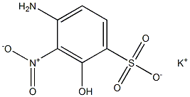 4-Amino-2-hydroxy-3-nitrobenzenesulfonic acid potassium salt Struktur