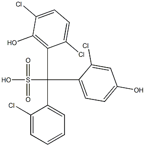 (2-Chlorophenyl)(2-chloro-4-hydroxyphenyl)(2,5-dichloro-6-hydroxyphenyl)methanesulfonic acid|