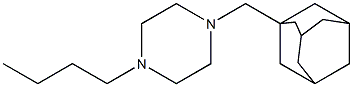 1-Butyl-4-(1-adamantylmethyl)piperazine Structure