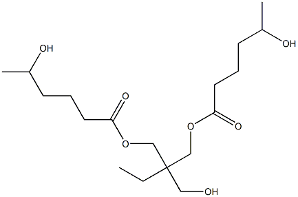 ビス(5-ヒドロキシヘキサン酸)2-エチル-2-(ヒドロキシメチル)-1,3-プロパンジイル 化学構造式