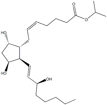 (5Z,9S,11S,13E,15S)-9,11,15-Trihydroxyprosta-5,13-dien-1-oic acid isopropyl ester Structure