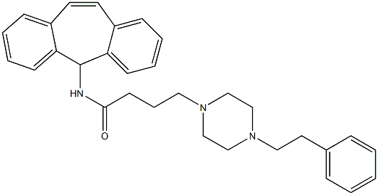 4-[4-(2-Phenylethyl)-1-piperazinyl]-N-(5H-dibenzo[a,d]cyclohepten-5-yl)butyramide Structure