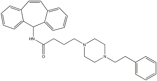 4-[4-(2-Phenylethyl)-1-piperazinyl]-N-(5H-dibenzo[a,d]cyclohepten-5-yl)butyramide 结构式