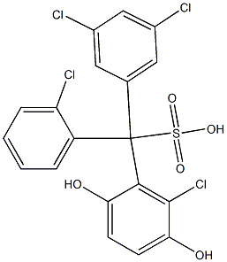  (2-Chlorophenyl)(3,5-dichlorophenyl)(6-chloro-2,5-dihydroxyphenyl)methanesulfonic acid