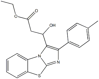 3-[2-(4-Methylphenyl)imidazo[2,1-b]benzothiazol-3-yl]-3-hydroxypropanoic acid ethyl ester 结构式