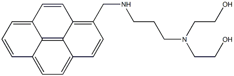 1-[3-[Bis(2-hydroxyethyl)amino]propylaminomethyl]pyrene 结构式