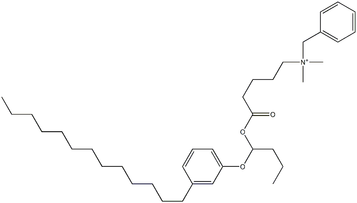 N,N-Dimethyl-N-benzyl-N-[4-[[1-(3-tridecylphenyloxy)butyl]oxycarbonyl]butyl]aminium|