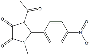 1-Methyl-4-acetyl-5-(4-nitrophenyl)pyrrolidine-2,3-dione Structure