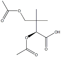 [S,(+)]-2,4-Bis(acetyloxy)-3,3-dimethylbutyric acid,,结构式