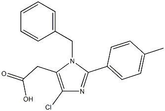 2-(4-Methylphenyl)-1-benzyl-4-chloro-1H-imidazole-5-acetic acid,,结构式