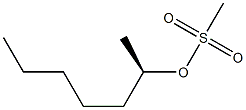 (-)-メタンスルホン酸(R)-1-メチルヘキシル 化学構造式