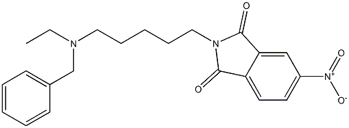 N-[5-(Ethylbenzylamino)pentyl]-4-nitrophthalimide,,结构式