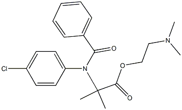 2-[N-Benzoyl-N-(p-chlorophenyl)amino]-2-methylpropionic acid 2-(dimethylamino)ethyl ester Struktur