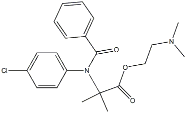 2-[N-Benzoyl-N-(p-chlorophenyl)amino]-2-methylpropionic acid 2-(dimethylamino)ethyl ester Structure