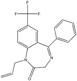 7-Trifluoromethyl-1-(2-propenyl)-5-(phenyl)-1H-1,4-benzodiazepin-2(3H)-one