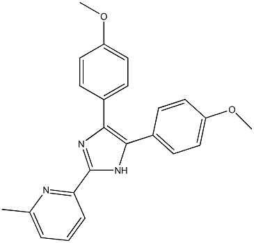 4,5-Bis(4-methoxyphenyl)-2-(6-methyl-2-pyridyl)-1H-imidazole 结构式